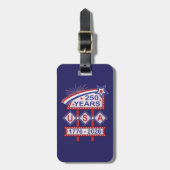 レトロUSA建国250周年マーキーデザイン 1776-2026 ラゲッジタグ (正面縦)