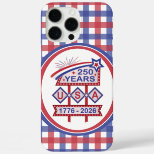 レトロUSA建国250周年マーキーデザイン 1776-2026 iPhone 16 PRO MAXケース