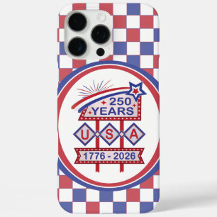 レトロUSA建国250周年マーキーデザイン 1776-2026 iPhone 16 PRO MAXケース