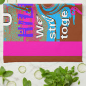 レトロUSA強く一緒に抽象芸術アートプリント キッチンタオル (折り畳み)