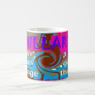 レトロUSA強く一緒に抽象芸術アートプリント コーヒーマグカップ