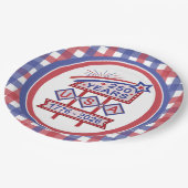 レトロUSA 250周年記念マーキーのサイン1776-2026 ペーパープレート (アングル)