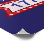 レトロUSA 250周年記念マーキーのサイン1776-2026 ポスター (角)