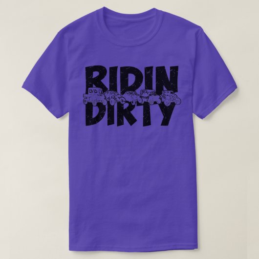 レトロUTV SXSライダー汚れたATVオフロードRidin Tシャツ (デザイン正面)