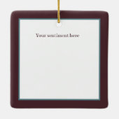 レトロvインタージュクリスマスサンタアッド気持ち セラミックオーナメント (裏面)