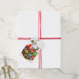 レトロvインテージクリスマスサンタホリデイ ギフトタグ