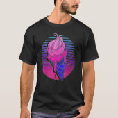 レトロVAPORWAVEアイスクリームコーン合成波夏Ic Tシャツ (正面)