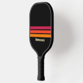 レトロVHSによるストライピングと名前 ピックルボールラケット (左)