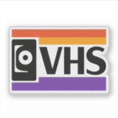 レトロVHSシンボルステッカー - 90年代 80年代 シール (正面)