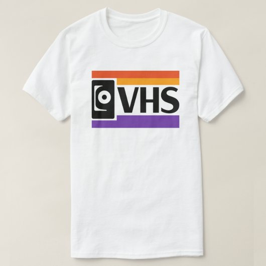 レトロVHSシンボルTシャツ | 80年代 90年代の懐かしさ  Tシャツ (デザイン正面)