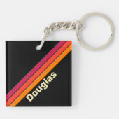 レトロVHSストライプ名 キーホルダー (裏面)