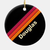 レトロVHSストライプ名 セラミックオーナメント (裏面)