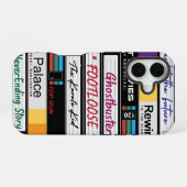 レトロVHSムービーデザイン iPhone 16ケース (裏面横)