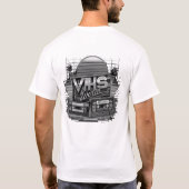 レトロVHSワールドと合成波ビベス Tシャツ (裏面)
