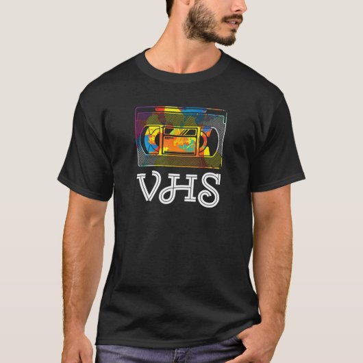 レトロVhs収集ヴィンテージカセット Tシャツ (正面)