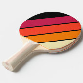 レトロVHS はっきりした ストライプの 卓球ラケット (正面アングル)