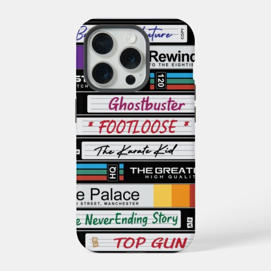 レトロVHS 80年代の映画 iPhoneケース (裏面)