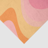レトロVibe抽象芸術スワール60s 70sピンクとオレンジ 薄葉紙 (詳細)