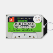 レトロWオーディオテープ55th誕生日サンキューギフトラベル ギフトタグ (正面(横))