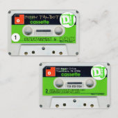 レトロW AudiotapeカセットDJ名刺 名刺 (正面/裏面)