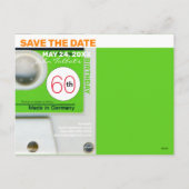 レトロW Audiotape 60th birthday Save The Date HHPC シーズンポストカード (裏面)
