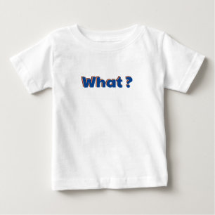 レトロWHATタイポグラフィ ベビーTシャツ