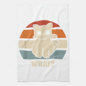 レトロWhat Cat Knife Meow子猫猫おもしろい母 キッチンタオル (縦)