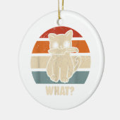 レトロWhat Cat Knife Meow子猫猫おもしろい母 セラミックオーナメント (左)