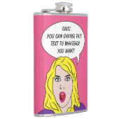 レトロWOMAN WITH YOUR TEXT カスタム FLASK フラスク (右)