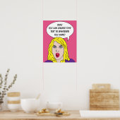 レトロWOMAN WITH YOUR TEXT カスタムposter ポスター (キッチン)