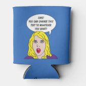 レトロWOMAN WITH YOUR TEXT CAN cooler 缶クーラー (正面)