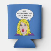 レトロWOMAN WITH YOUR TEXT CAN cooler 缶クーラー (裏面)