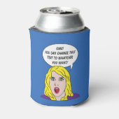 レトロWOMAN WITH YOUR TEXT CAN cooler 缶クーラー (缶裏面)