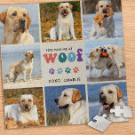 レトロWOOFカスタム8 Photo Collage犬 ジグソーパズル<br><div class="desc">「WOOFで私を持っていた」ジグソーパズルを紹介。犬の恋人の家に最適。この犬のパズルはモダン、レトロで可愛いデザインを備え、最大8人の愛するペットの宇宙を備えている。それはあなたの怒素晴らしった友人と彼らと祝の特別な絆を示す方法です。犬のママや犬のパパ、あるいは最近家に新しい子犬を迎えた人に最適な贈り物。誕生日や素晴らしクリスマスのプレゼントも。そのデザインと魅力的touchでパーソナライズされた、私たちの"WOOFで私を持っていた"パズルは、あなたが見るたびに必ずあなたの顔にスマイルを持って来る。今すぐ注文与えして、彼らが値する認識あなたの怒りの友人！COPYRIGHT © 2020 Judy Burrows,  Black Dog Art - All Rights Reserved.レトロWOOFカスタム8フォトコラージドッグジグソーパズル</div>