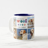 レトロWOOFカスタム8 Photo Collage犬 ツートーンマグカップ (正面左)