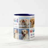 レトロWOOFカスタム8 Photo Collage犬 ツートーンマグカップ (中央)