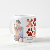 レトロXOXOかわいいペットパピードッグフォトバレンタインデー コーヒーマグカップ (正面左)