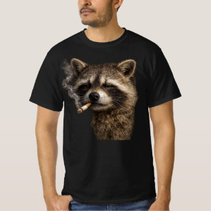 レトロY2Kグランジスタイルのダサかっこいいアライグマの面白いミーム Tシャツ