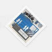 レトロY2KブルーグランジワイルドWebレイアウト スタンダードランチョンナプキン (角)