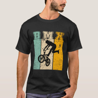 レト動揺してヴィンテージBMXライダー自転車愛好家 Tシャツ