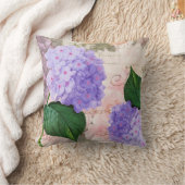 レドゥテパープルフラワーズ装飾用クッション クッション (ブランケット)