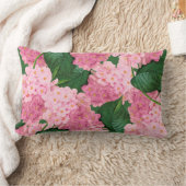 レドゥートピンクアジサイ花枕 ランバークッション (ブランケット)