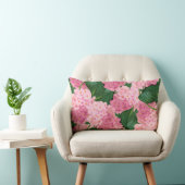 レドゥートピンクアジサイ花枕 ランバークッション (椅子)