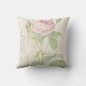 レドゥートピンクローゼフラワーズアクセント装飾用クッション クッション (裏面)