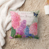 レドテピンクアジサイフランスのアクセント装飾用クッション クッション (ブランケット)