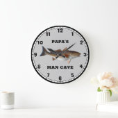 レドフィッシュ魚釣りカスタム大時計 ラージ壁時計 (ホーム)