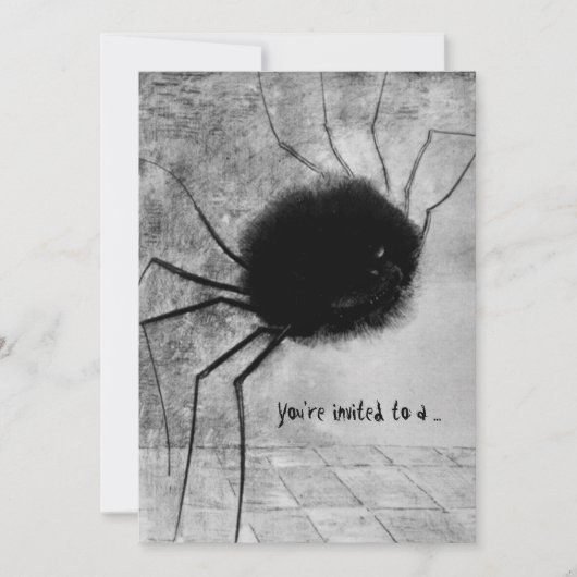 レドンズニコニリングスパイダーハローウィンパーティ招待状 招待状 (正面)