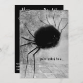 レドンズニコニリングスパイダーハローウィンパーティ招待状 招待状 (正面/裏面)