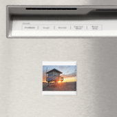 レドンドビーチサンセットライフガードチェア01 マグネット (インサイチュ (食洗機))