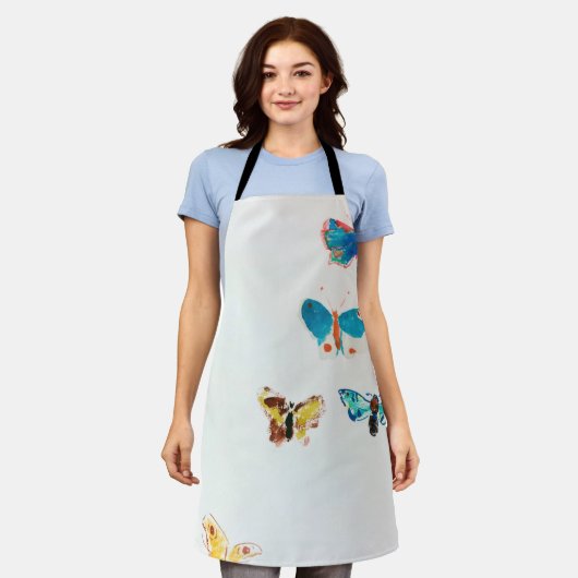 レドン五蝶 エプロン (着用した状態)